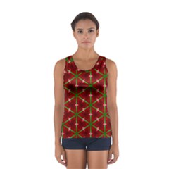 Textured Background Christmas Pattern Sport Tank Top  by Celenk