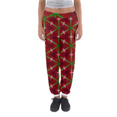 Textured Background Christmas Pattern Women s Jogger Sweatpants by Celenk