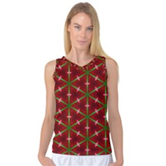 Textured Background Christmas Pattern Women s Basketball Tank Top by Celenk