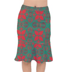 Christmas Background Mermaid Skirt by Celenk