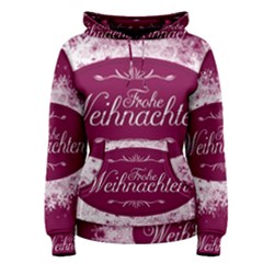 Christmas Card Red Snowflakes Women s Pullover Hoodie by Celenk