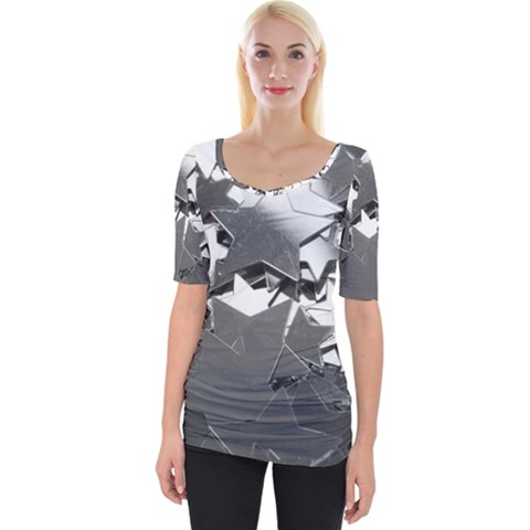 Background Celebration Christmas Wide Neckline Tee by Celenk