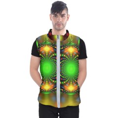 Christmas Ornament Fractal Men s Puffer Vest