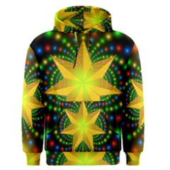 Christmas Star Fractal Symmetry Men s Pullover Hoodie by Celenk