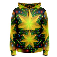 Christmas Star Fractal Symmetry Women s Pullover Hoodie by Celenk