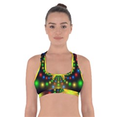 Christmas Star Fractal Symmetry Cross Back Sports Bra by Celenk