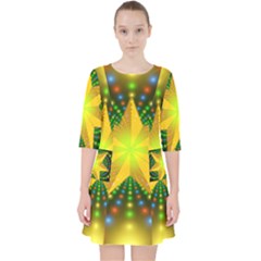 Christmas Star Fractal Symmetry Pocket Dress by Celenk