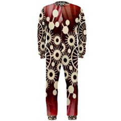 Background Star Red Abstract Onepiece Jumpsuit (men)  by Celenk