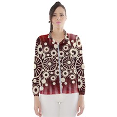 Background Star Red Abstract Wind Breaker (women) by Celenk