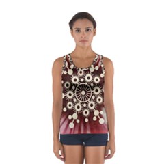 Background Star Red Abstract Sport Tank Top  by Celenk