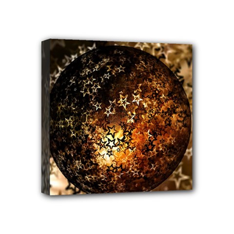 Christmas Bauble Ball About Star Mini Canvas 4  X 4  by Celenk