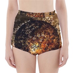 Christmas Bauble Ball About Star High-waisted Bikini Bottoms by Celenk