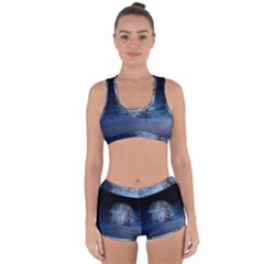 Winter Wintry Moon Christmas Snow Racerback Boyleg Bikini Set by Celenk