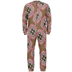 Pattern Texture Moroccan Print Onepiece Jumpsuit (men)  by Celenk