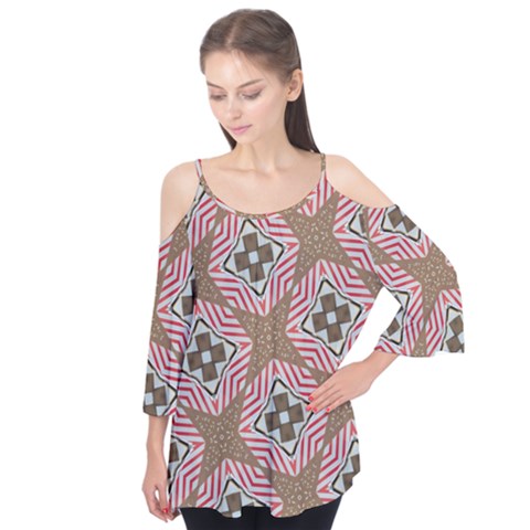 Pattern Texture Moroccan Print Flutter Tees by Celenk