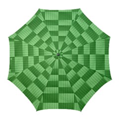 Wool Ribbed Texture Green Shades Golf Umbrellas by Celenk