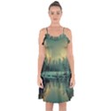 Yosemite Park Landscape Sunrise Ruffle Detail Chiffon Dress View1