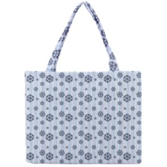 Snowflakes Winter Christmas Card Mini Tote Bag by Celenk