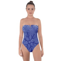 Winter Hardest Frost Cold Tie Back One Piece Swimsuit by Celenk