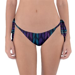 Background Weave Plait Blue Purple Reversible Bikini Bottom by Celenk