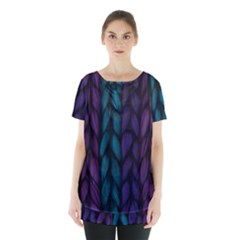 Background Weave Plait Blue Purple Skirt Hem Sports Top by Celenk