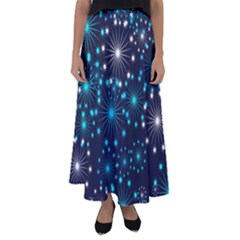 Wallpaper Background Abstract Flared Maxi Skirt by Celenk