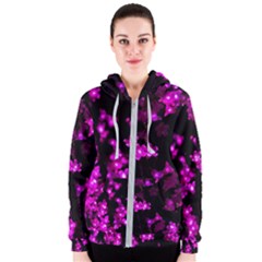 Abstract Background Purple Bright Women s Zipper Hoodie by Celenk