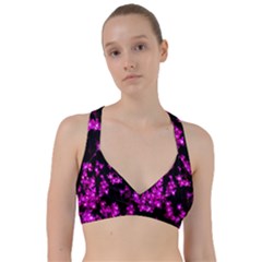 Abstract Background Purple Bright Sweetheart Sports Bra