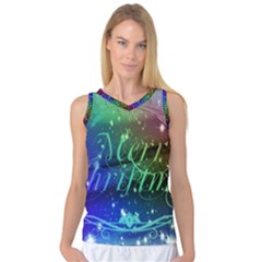 Christmas Greeting Card Frame Women s Basketball Tank Top by Celenk