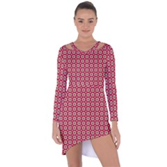 Christmas Wrapping Paper Asymmetric Cut-out Shift Dress by Celenk