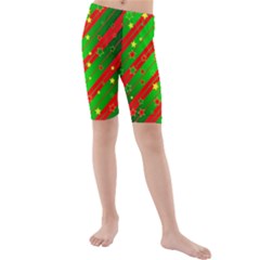 Star Sky Graphic Night Background Kids  Mid Length Swim Shorts by Celenk