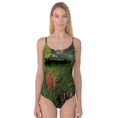 Branch Christmas Cone Evergreen Camisole Leotard  by Celenk