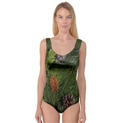 Branch Christmas Cone Evergreen Princess Tank Leotard  by Celenk