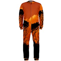 Trees Branches Sunset Sky Clouds Onepiece Jumpsuit (men)  by Celenk