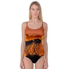 Trees Branches Sunset Sky Clouds Camisole Leotard 