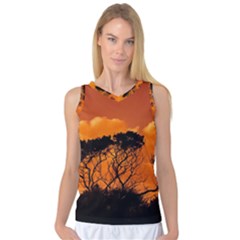 Trees Branches Sunset Sky Clouds Women s Basketball Tank Top by Celenk