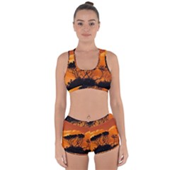 Trees Branches Sunset Sky Clouds Racerback Boyleg Bikini Set