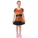 Trees Branches Sunset Sky Clouds Kids  Short Sleeve Velvet Dress View1