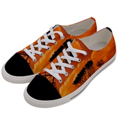 Trees Branches Sunset Sky Clouds Women s Low Top Canvas Sneakers