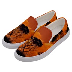 Trees Branches Sunset Sky Clouds Men s Canvas Slip Ons