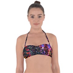 Abstract Background Celebration Halter Bandeau Bikini Top by Celenk