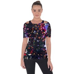 Abstract Background Celebration Short Sleeve Top