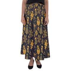 Christmas Background Flared Maxi Skirt by Celenk