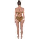 Background Gold Pattern Structure Tie Back One Piece Swimsuit View2