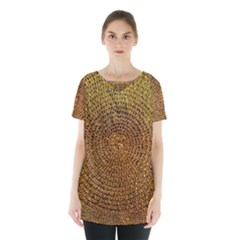 Background Gold Pattern Structure Skirt Hem Sports Top