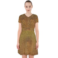 Background Gold Pattern Structure Adorable In Chiffon Dress