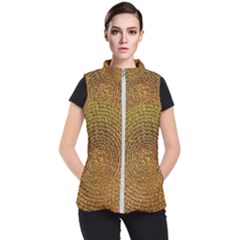 Background Gold Pattern Structure Women s Puffer Vest