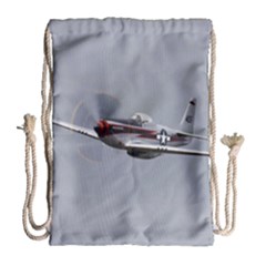 P-51 Mustang Flying Drawstring Bag (large) by Ucco