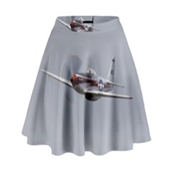 P-51 Mustang Flying High Waist Skirt by Ucco