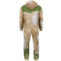 Beautiful Blue Eyed Bunny On Green Grass Hooded Jumpsuit (Men)  View2